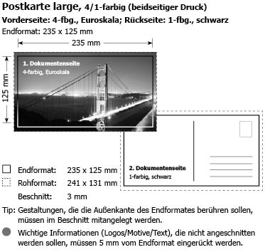 Postkarten LARGE im Digitaldruck