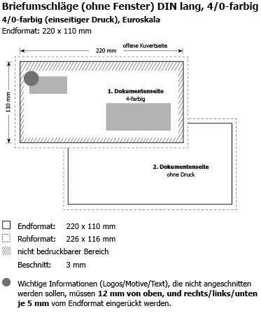 Briefumschlge DIN lang - 4/0